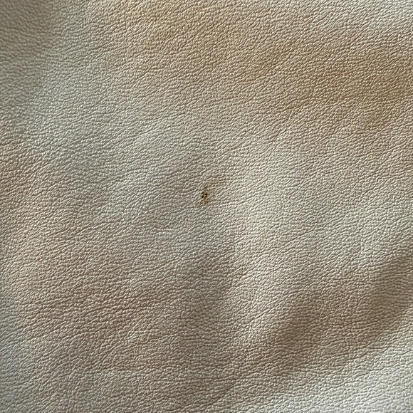 Women's White Leather Jacket - Picture 10 of 16